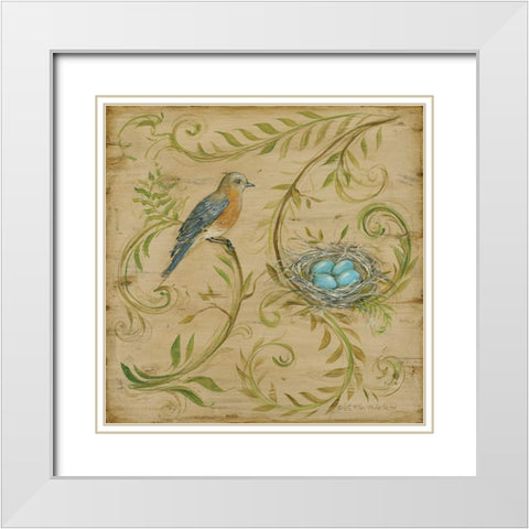 Natures Nest III White Modern Wood Framed Art Print with Double Matting by McRostie, Kate