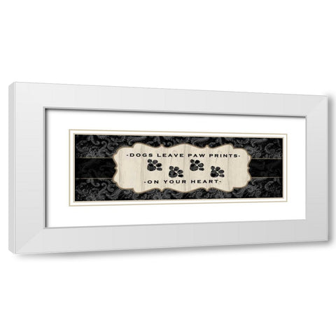 Top Dog Sign I White Modern Wood Framed Art Print with Double Matting by McRostie, Kate