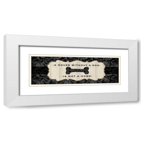 Top Dog Sign II White Modern Wood Framed Art Print with Double Matting by McRostie, Kate