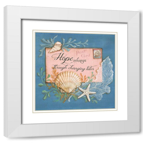 Paradise Postcards IV White Modern Wood Framed Art Print with Double Matting by McRostie, Kate