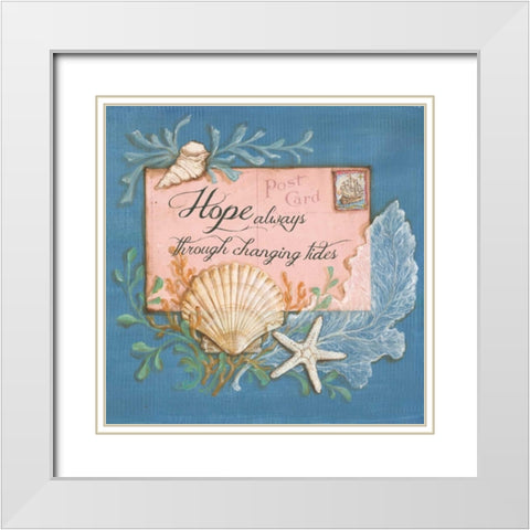 Paradise Postcards IV White Modern Wood Framed Art Print with Double Matting by McRostie, Kate