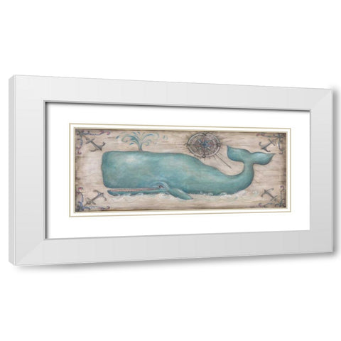 Whale Watch II White Modern Wood Framed Art Print with Double Matting by McRostie, Kate