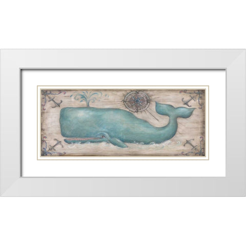 Whale Watch II White Modern Wood Framed Art Print with Double Matting by McRostie, Kate