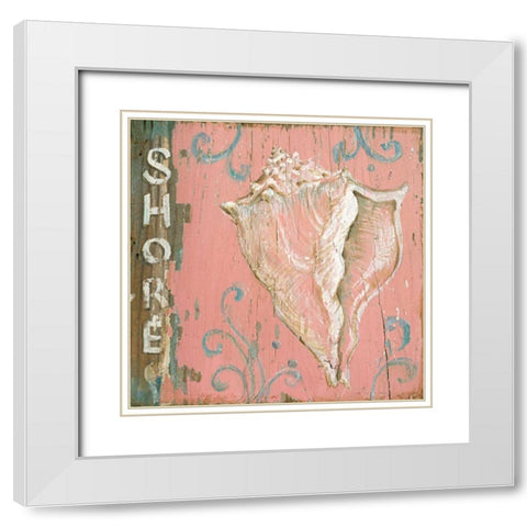 Shore White Modern Wood Framed Art Print with Double Matting by McRostie, Kate