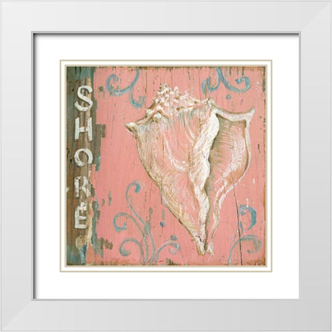 Shore White Modern Wood Framed Art Print with Double Matting by McRostie, Kate