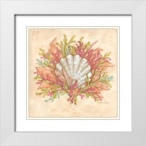 Coral Reef II White Modern Wood Framed Art Print with Double Matting by McRostie, Kate