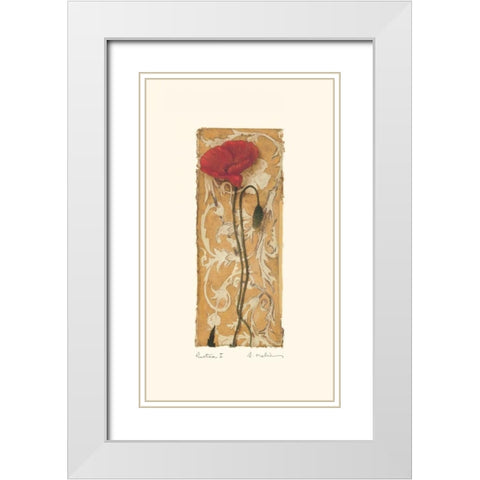 Rustica I White Modern Wood Framed Art Print with Double Matting by Melious, Amy