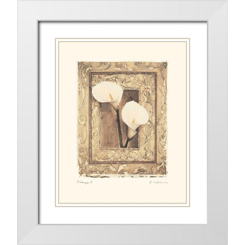 Firenze I White Modern Wood Framed Art Print with Double Matting by Melious, Amy