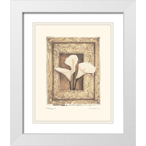 Firenze II White Modern Wood Framed Art Print with Double Matting by Melious, Amy