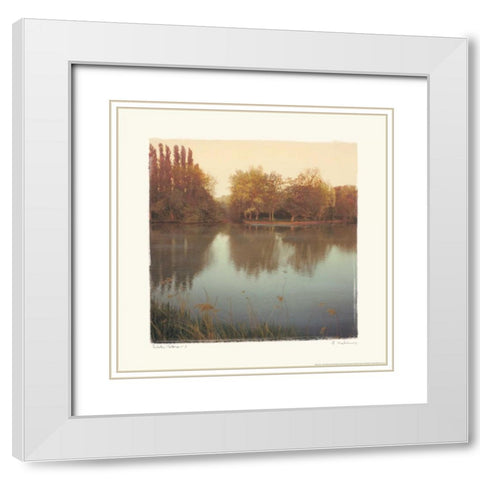Water Colors I White Modern Wood Framed Art Print with Double Matting by Melious, Amy