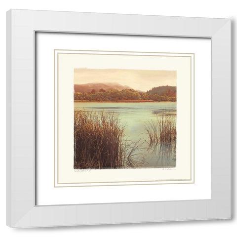 Water Colors II White Modern Wood Framed Art Print with Double Matting by Melious, Amy