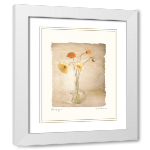 Harmony I White Modern Wood Framed Art Print with Double Matting by Melious, Amy