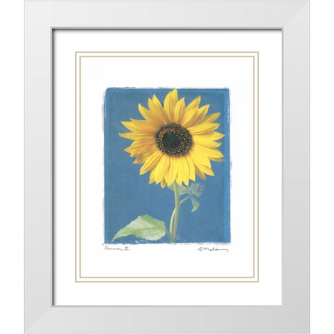 Summer II White Modern Wood Framed Art Print with Double Matting by Melious, Amy