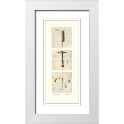 Sommelier II White Modern Wood Framed Art Print with Double Matting by Melious, Amy