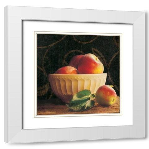 Frutta del Pranzo I White Modern Wood Framed Art Print with Double Matting by Melious, Amy