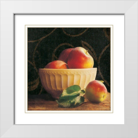 Frutta del Pranzo I White Modern Wood Framed Art Print with Double Matting by Melious, Amy