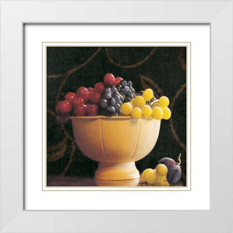 Frutta del Pranzo II White Modern Wood Framed Art Print with Double Matting by Melious, Amy