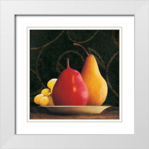 Frutta del Pranzo III White Modern Wood Framed Art Print with Double Matting by Melious, Amy