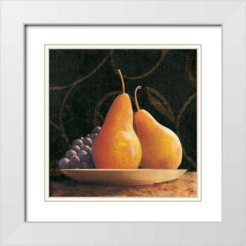 Frutta del Pranzo IV White Modern Wood Framed Art Print with Double Matting by Melious, Amy