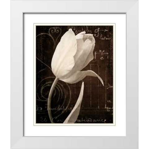 Garden Architecture I White Modern Wood Framed Art Print with Double Matting by Melious, Amy