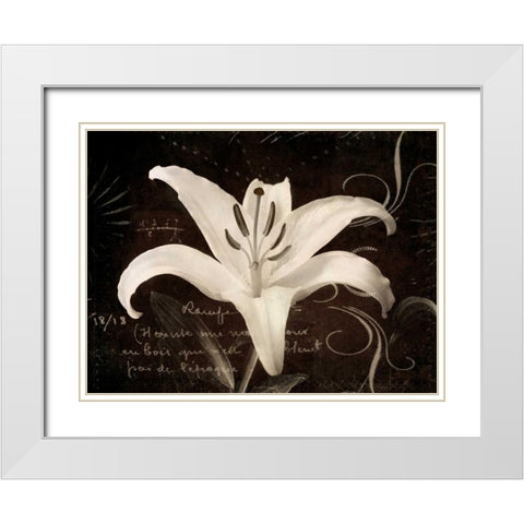 Garden Journal III White Modern Wood Framed Art Print with Double Matting by Melious, Amy