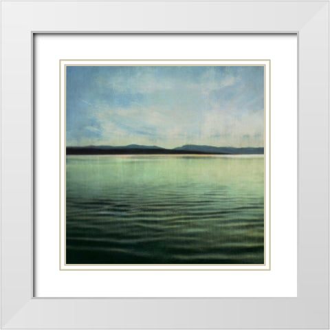 Tranquil Waters I White Modern Wood Framed Art Print with Double Matting by Melious, Amy