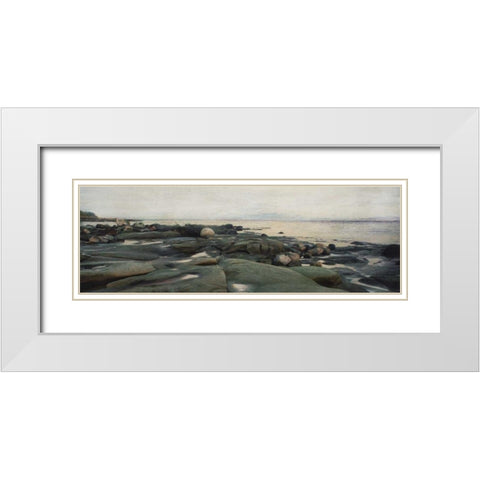 Rocky Shores I White Modern Wood Framed Art Print with Double Matting by Melious, Amy
