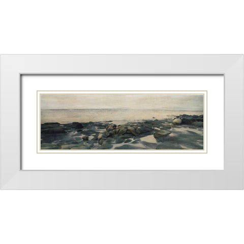 Rocky Shores II White Modern Wood Framed Art Print with Double Matting by Melious, Amy