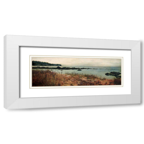 Island Shores I White Modern Wood Framed Art Print with Double Matting by Melious, Amy