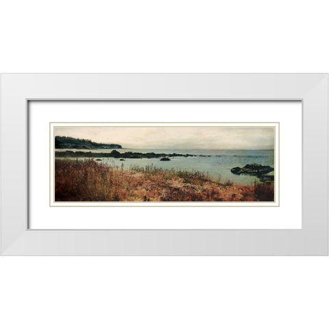 Island Shores I White Modern Wood Framed Art Print with Double Matting by Melious, Amy