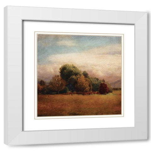 Autumn Horizon I White Modern Wood Framed Art Print with Double Matting by Melious, Amy