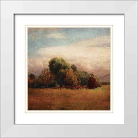 Autumn Horizon I White Modern Wood Framed Art Print with Double Matting by Melious, Amy