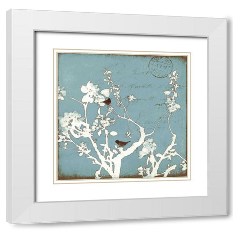 Song Birds IV White Modern Wood Framed Art Print with Double Matting by Melious, Amy