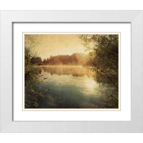 Sunset II White Modern Wood Framed Art Print with Double Matting by Melious, Amy