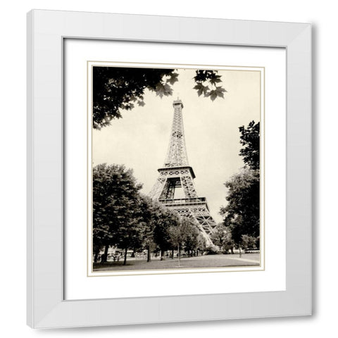 Eiffel Tower I White Modern Wood Framed Art Print with Double Matting by Melious, Amy