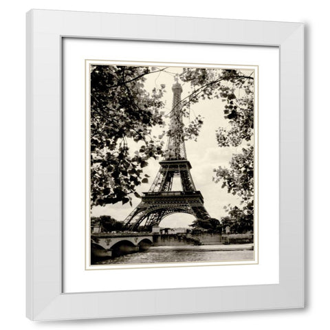 Eiffel Tower II White Modern Wood Framed Art Print with Double Matting by Melious, Amy