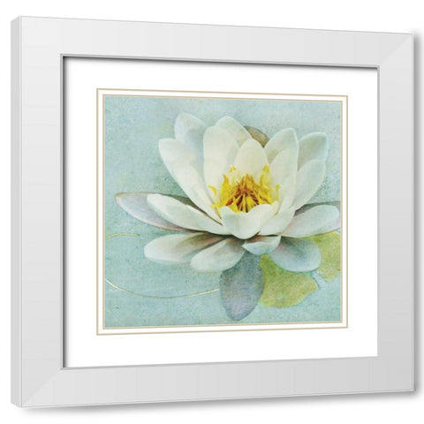 Magnolia Sq. White Modern Wood Framed Art Print with Double Matting by Melious, Amy