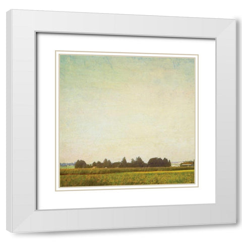 Spring Landscape I White Modern Wood Framed Art Print with Double Matting by Melious, Amy