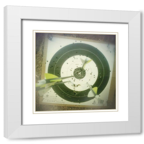 Aim and Try Again White Modern Wood Framed Art Print with Double Matting by Melious, Amy