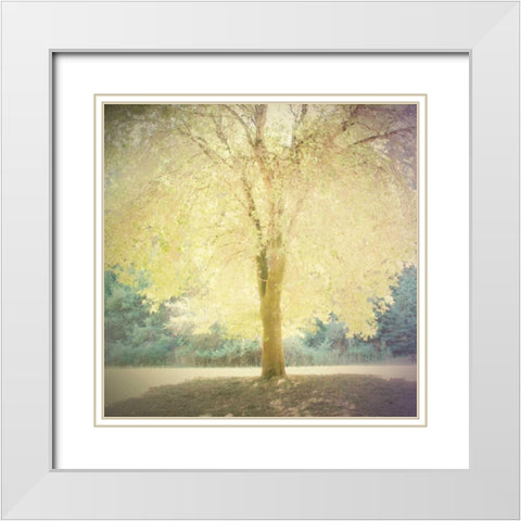 Strength White Modern Wood Framed Art Print with Double Matting by Melious, Amy