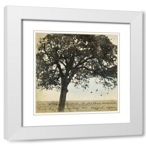 Under the Trees I White Modern Wood Framed Art Print with Double Matting by Melious, Amy