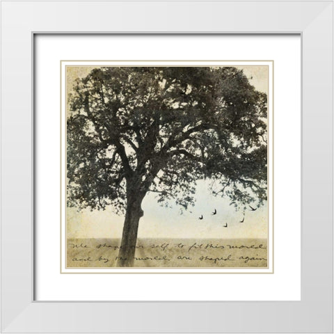 Under the Trees I White Modern Wood Framed Art Print with Double Matting by Melious, Amy