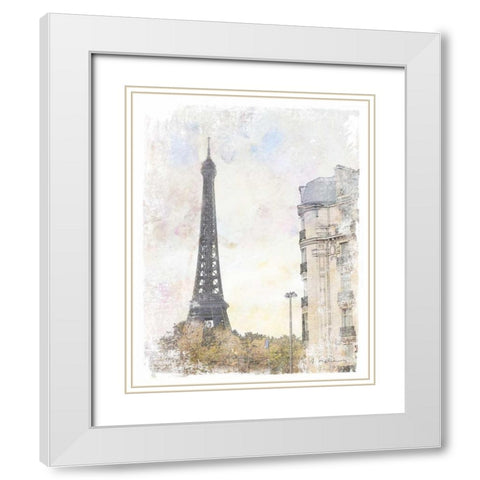 French Illustration I White Modern Wood Framed Art Print with Double Matting by Melious, Amy