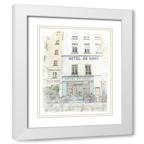 French Illustration II White Modern Wood Framed Art Print with Double Matting by Melious, Amy