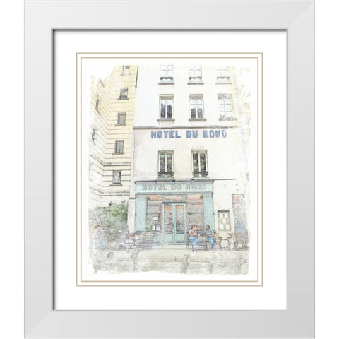 French Illustration II White Modern Wood Framed Art Print with Double Matting by Melious, Amy