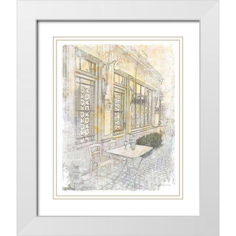 French Illustration III White Modern Wood Framed Art Print with Double Matting by Melious, Amy