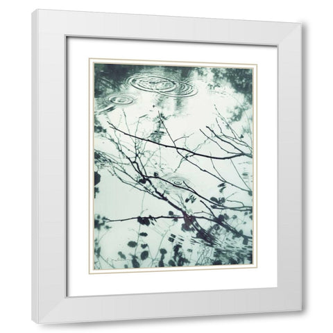 Ripples of the Rain I White Modern Wood Framed Art Print with Double Matting by Melious, Amy