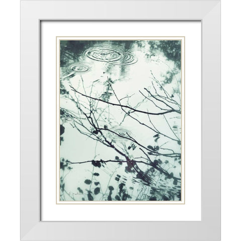 Ripples of the Rain I White Modern Wood Framed Art Print with Double Matting by Melious, Amy