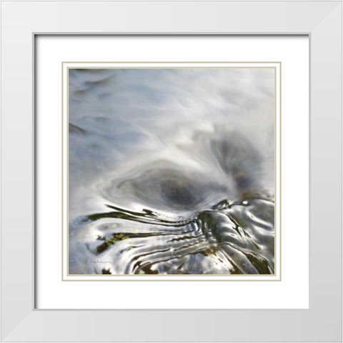 Current II White Modern Wood Framed Art Print with Double Matting by Melious, Amy