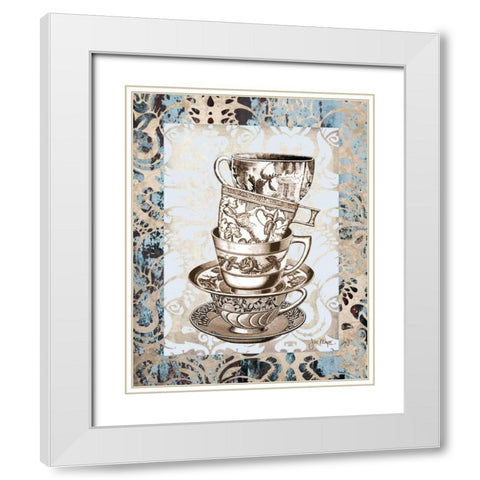 Tippy I White Modern Wood Framed Art Print with Double Matting by Meyer, Jill